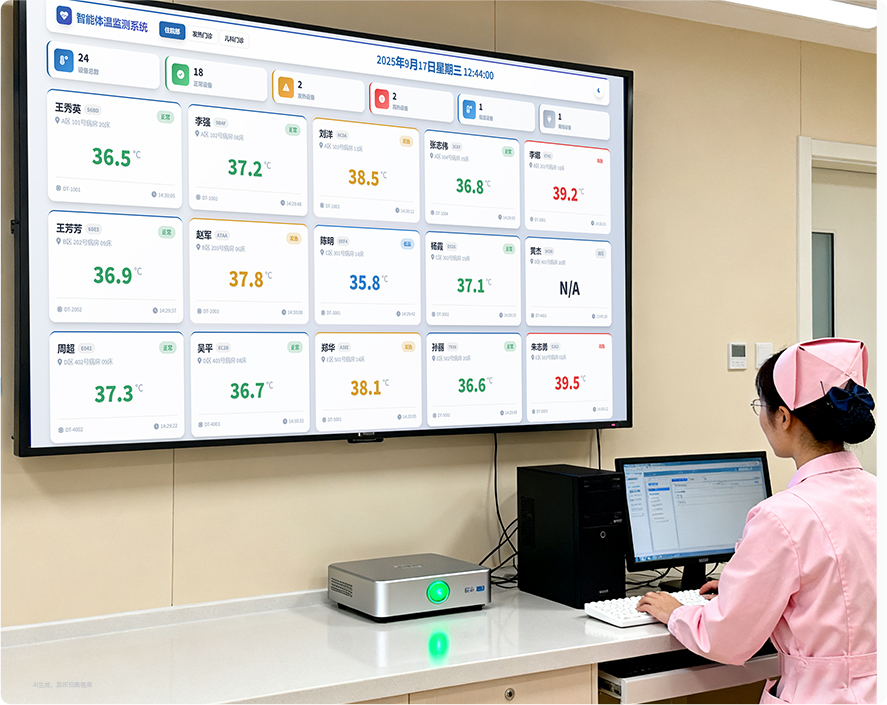 集中监护管理测温方案